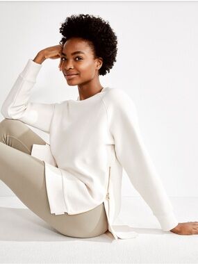 🍨🧴🍦Varley Cream Crewneck Long Sleeve Pullover